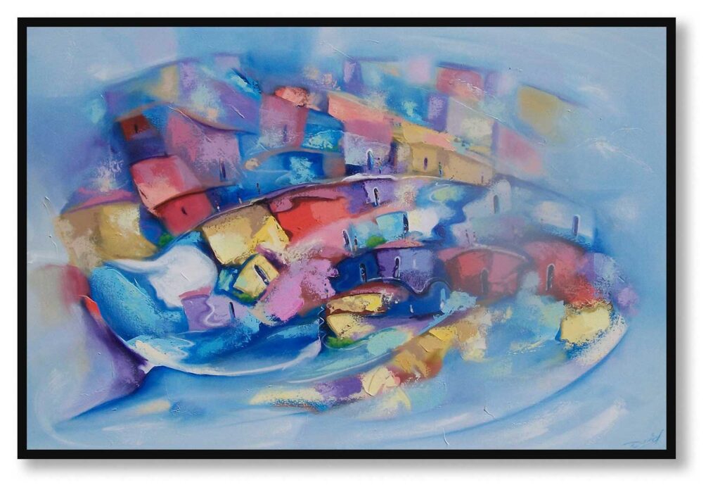 Quadro abstrato S?100 original medindo 100 por 80 de autoria David Nascimento